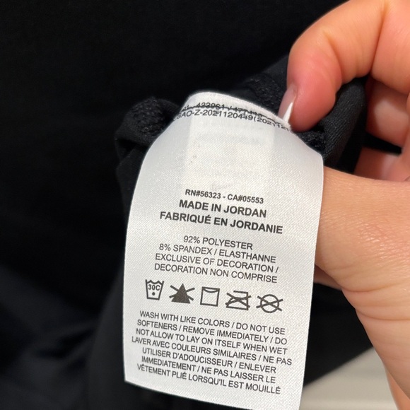 Nike Women's Black Tee with White Logo - Picture 5 of 6